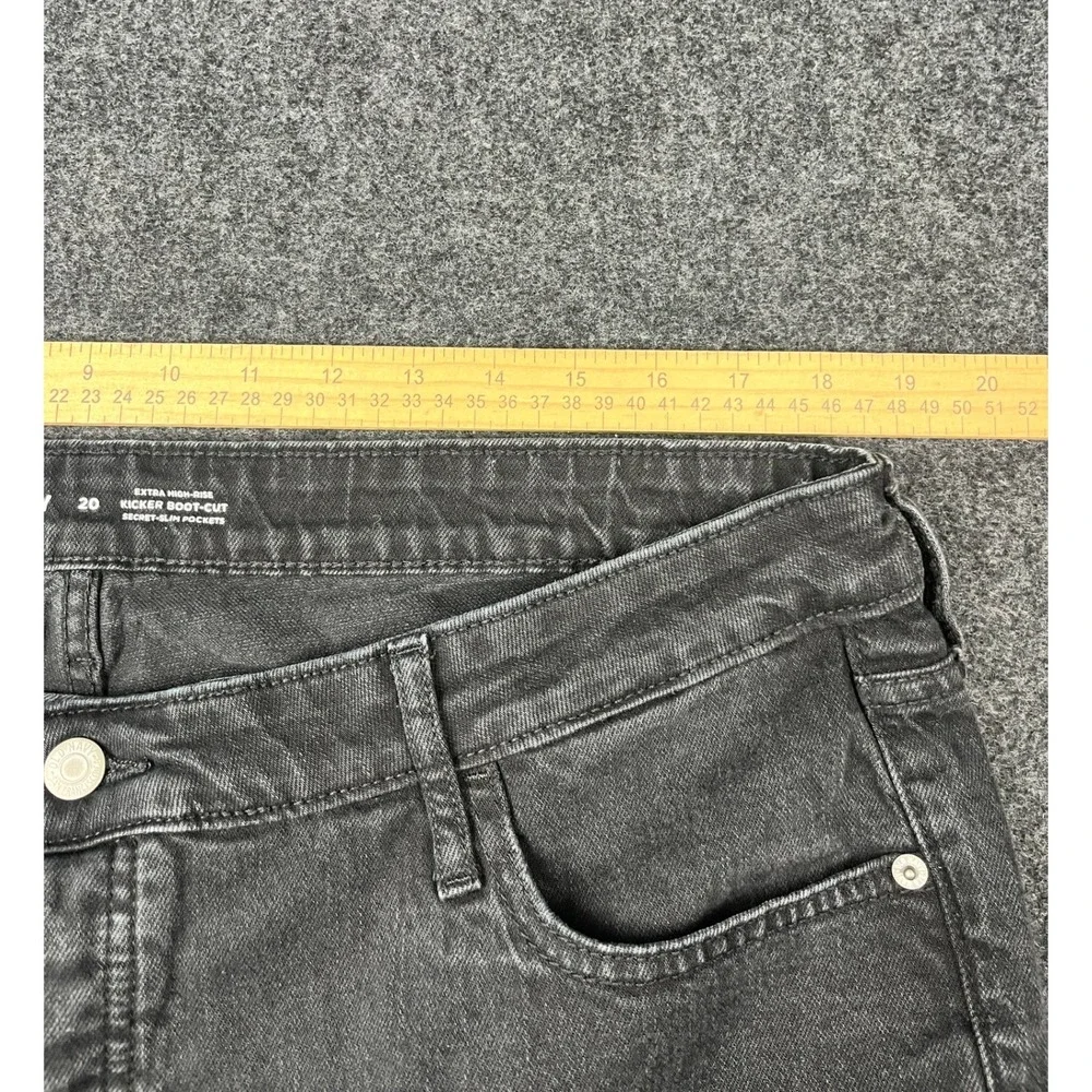 Old Navy Extra High-Rise Kicker Boot-Cut Jeans Washed Black‎ Size 20 Stretch